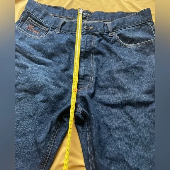 Gucci Men's Vintage denim jeans size 36/36 (54 embroidered pocket made in Italy - Picture 12 of 15